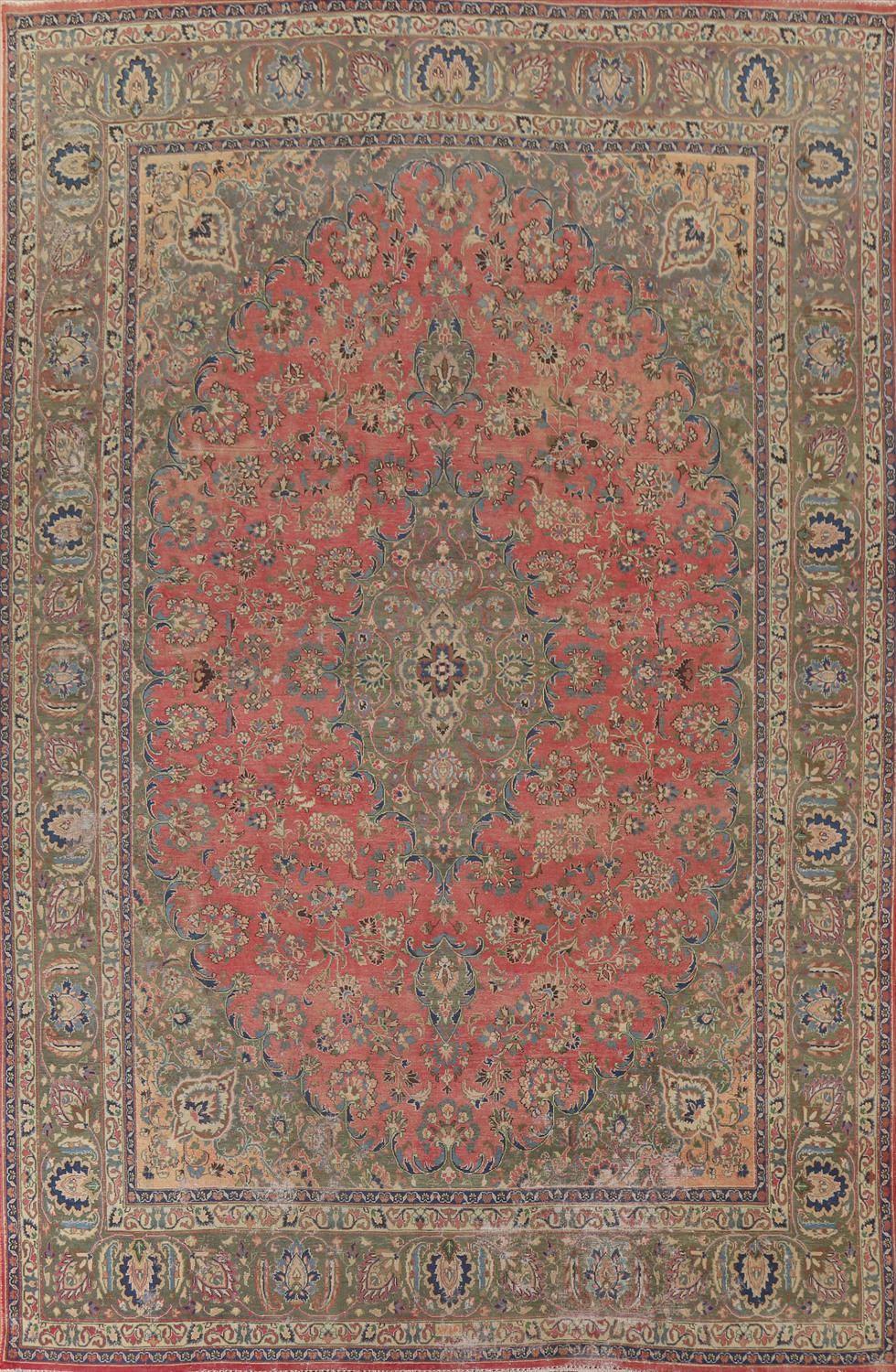 Traditional Mashad Persian Area Rug 10x12