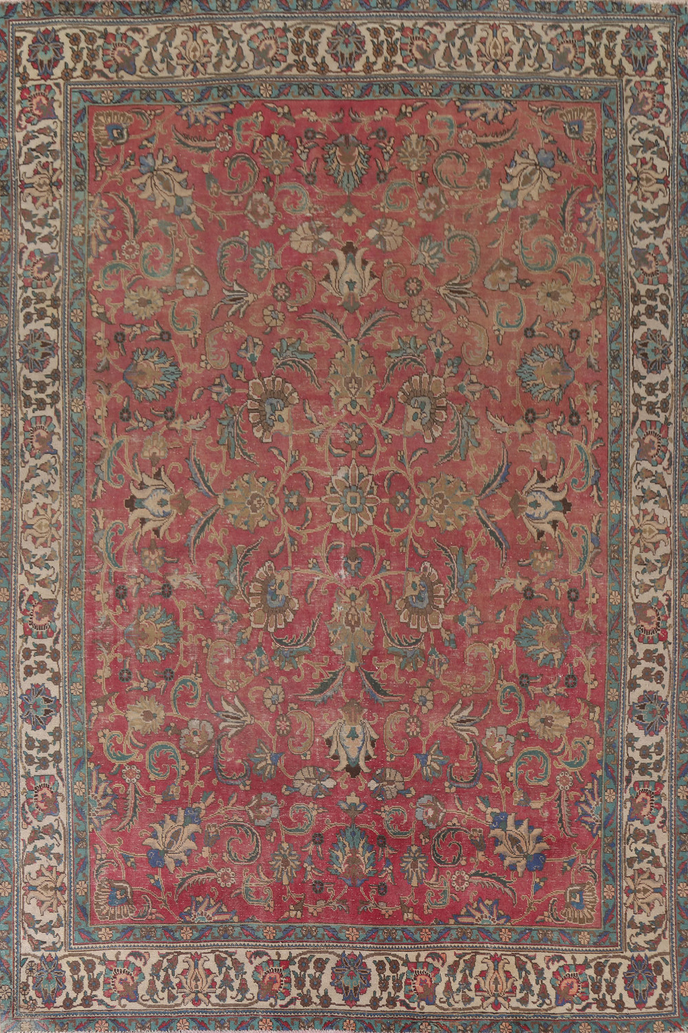 AllOver Pink Tabriz Persian Area Rug 10x13