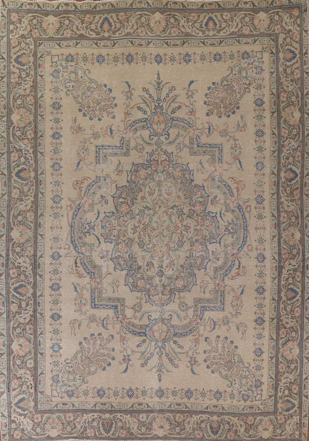 Distressed Tabriz Persian Area Rug 10x12