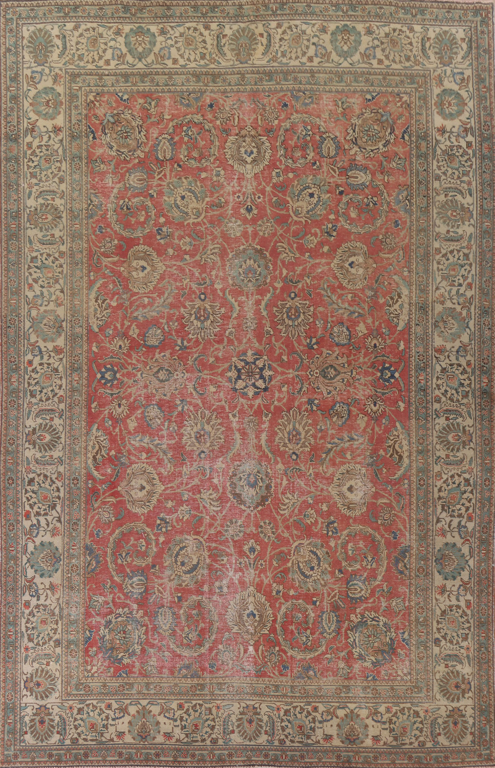 Vintage Tabriz Persian Area Rug 10x13