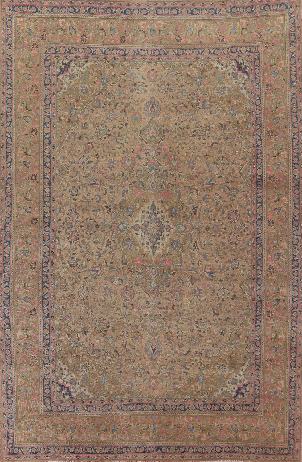 Handmade Wool Mashad Persian Area Rug 10x13