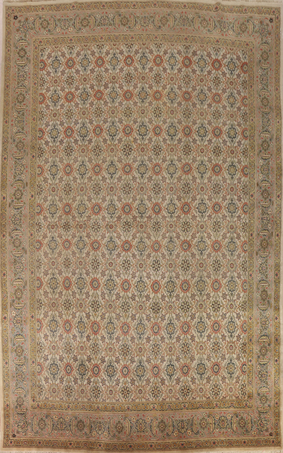 Antique Vegetable Dye Tabriz Persian Area Rug 10x14