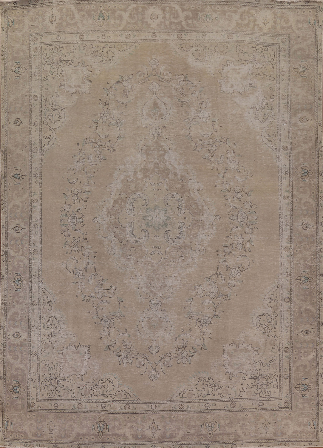 Vintage Wool Tabriz Persian Area Rug 9x12