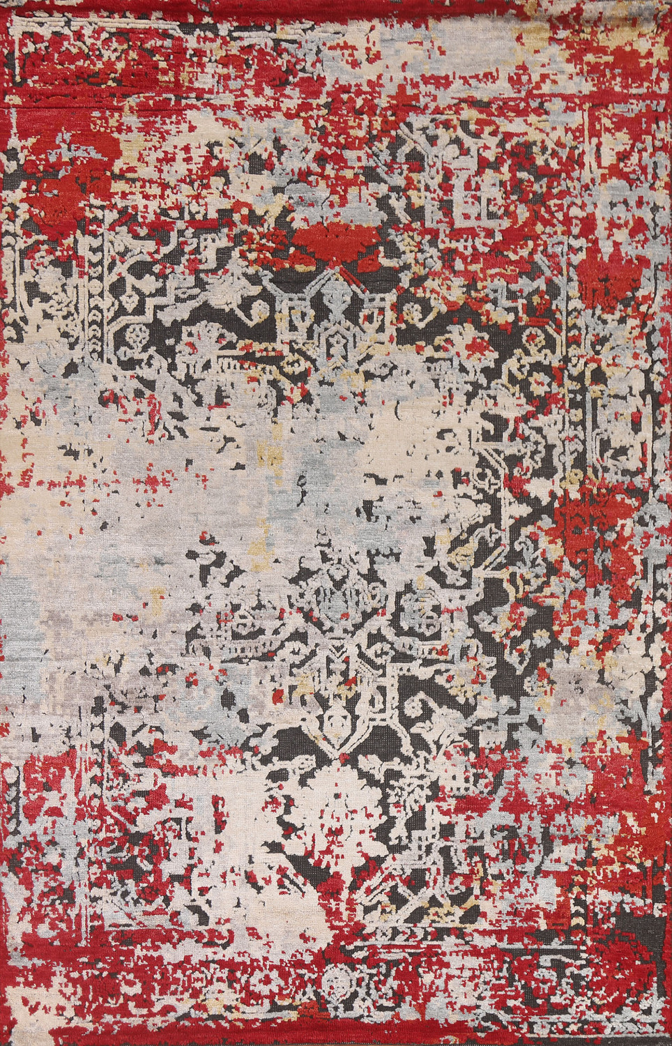 Handmade Wool Abstract Area Rug 6x8