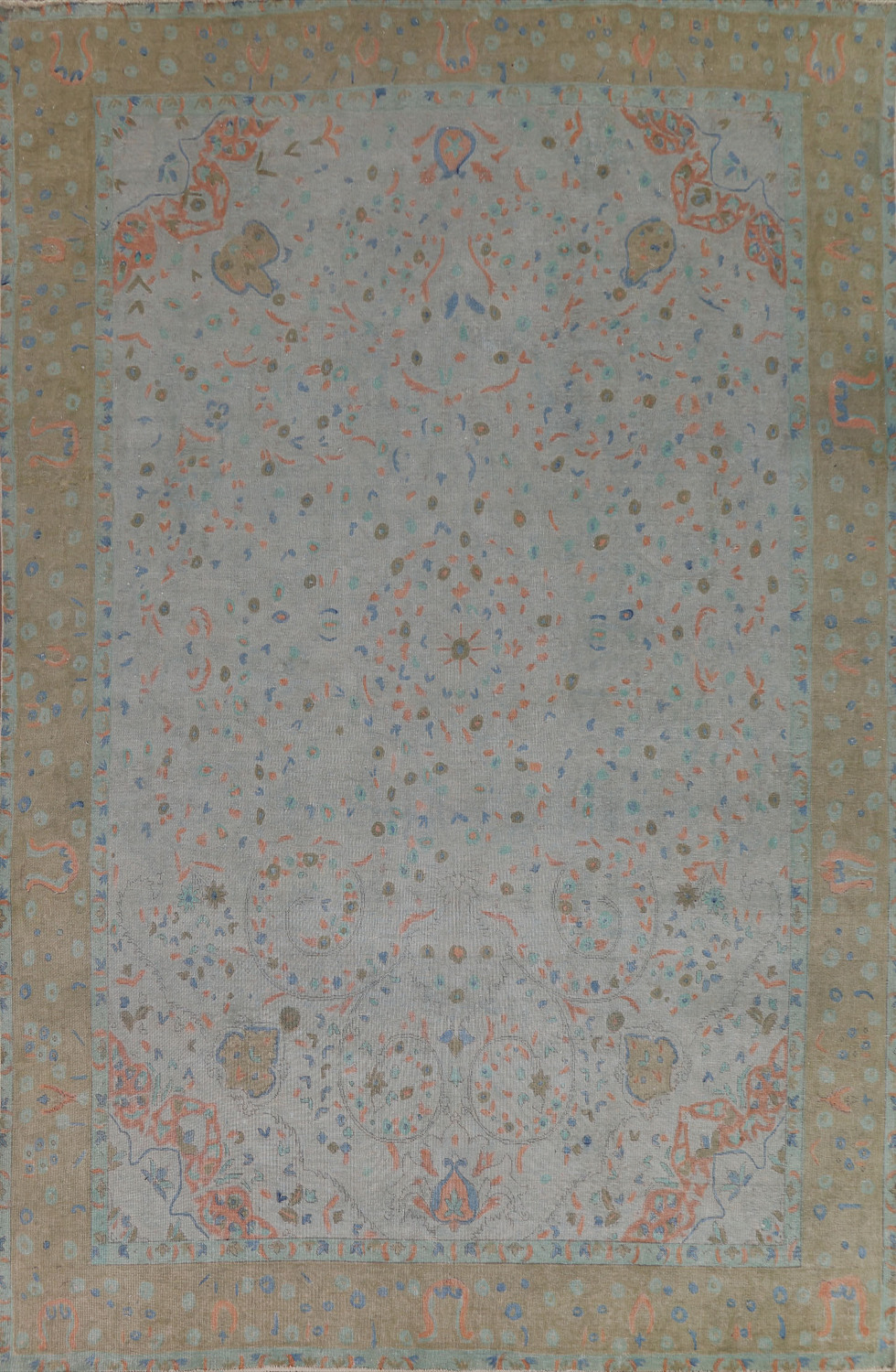 OverDyed Tabriz Persian Area Rug 10x12