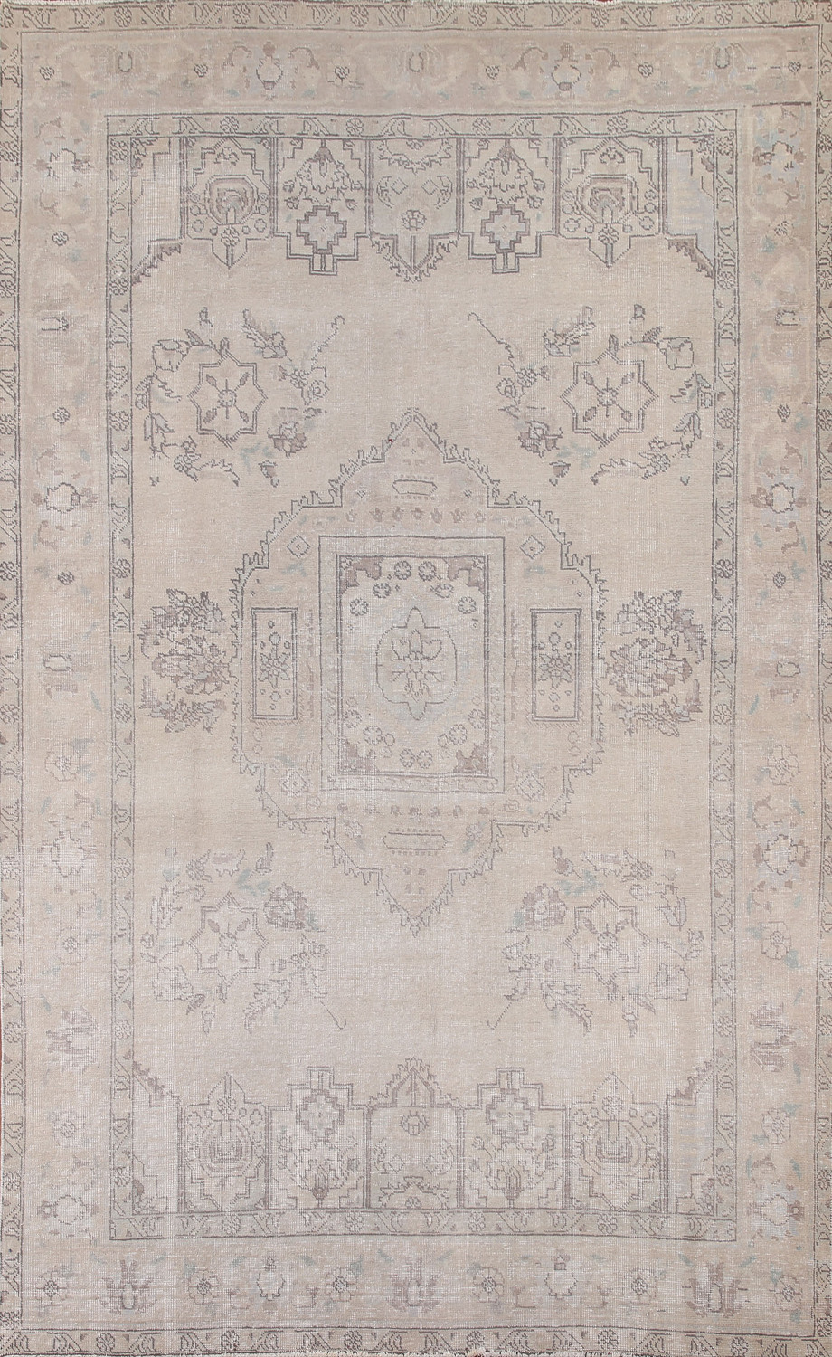 Distressed Tabriz Persian Area Rug 7x10