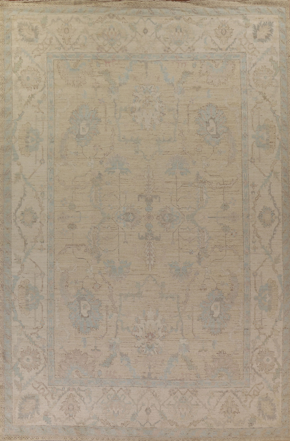 Vegetable Dye Oushak Turkish Area Rug 10x14