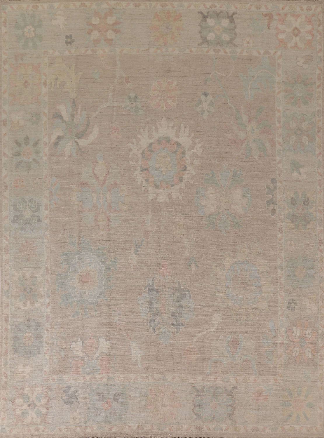 Vegetable Dye Oushak Turkish Area Rug 8x10