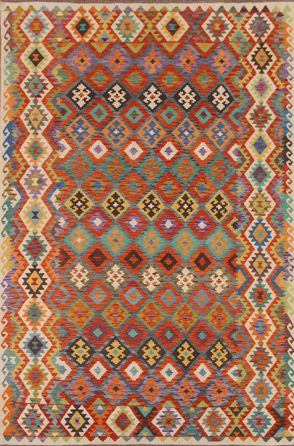 Colorful Kilim Oriental Area Rug 8x11