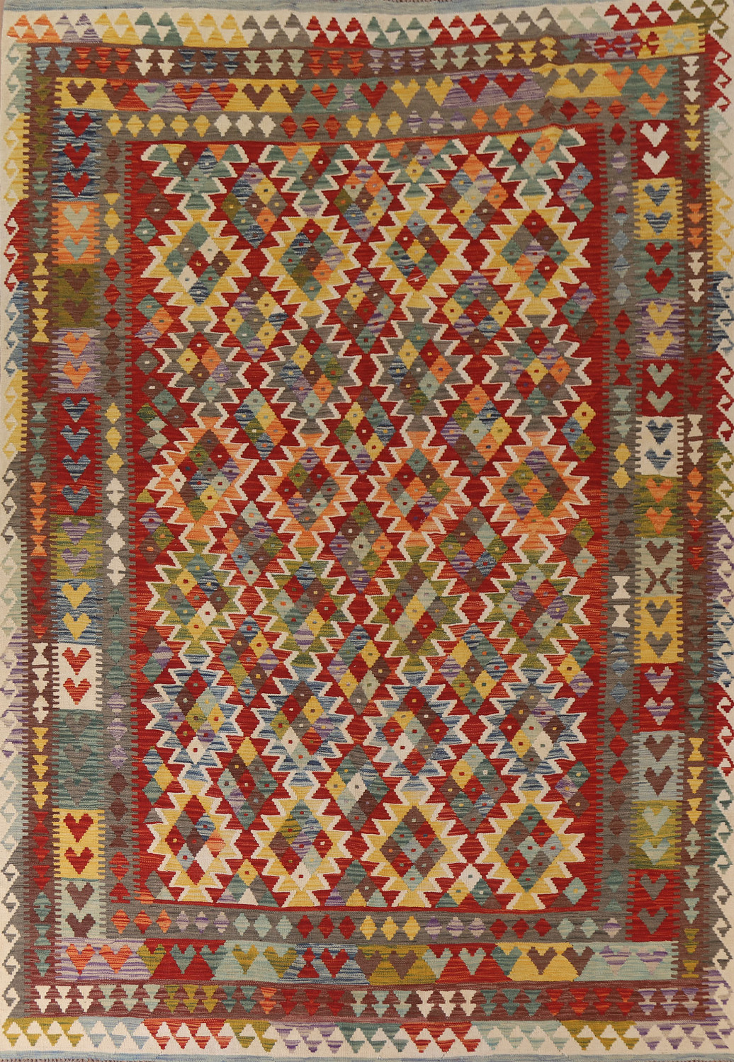 HandWoven Wool Kilim Area Rug 8x11