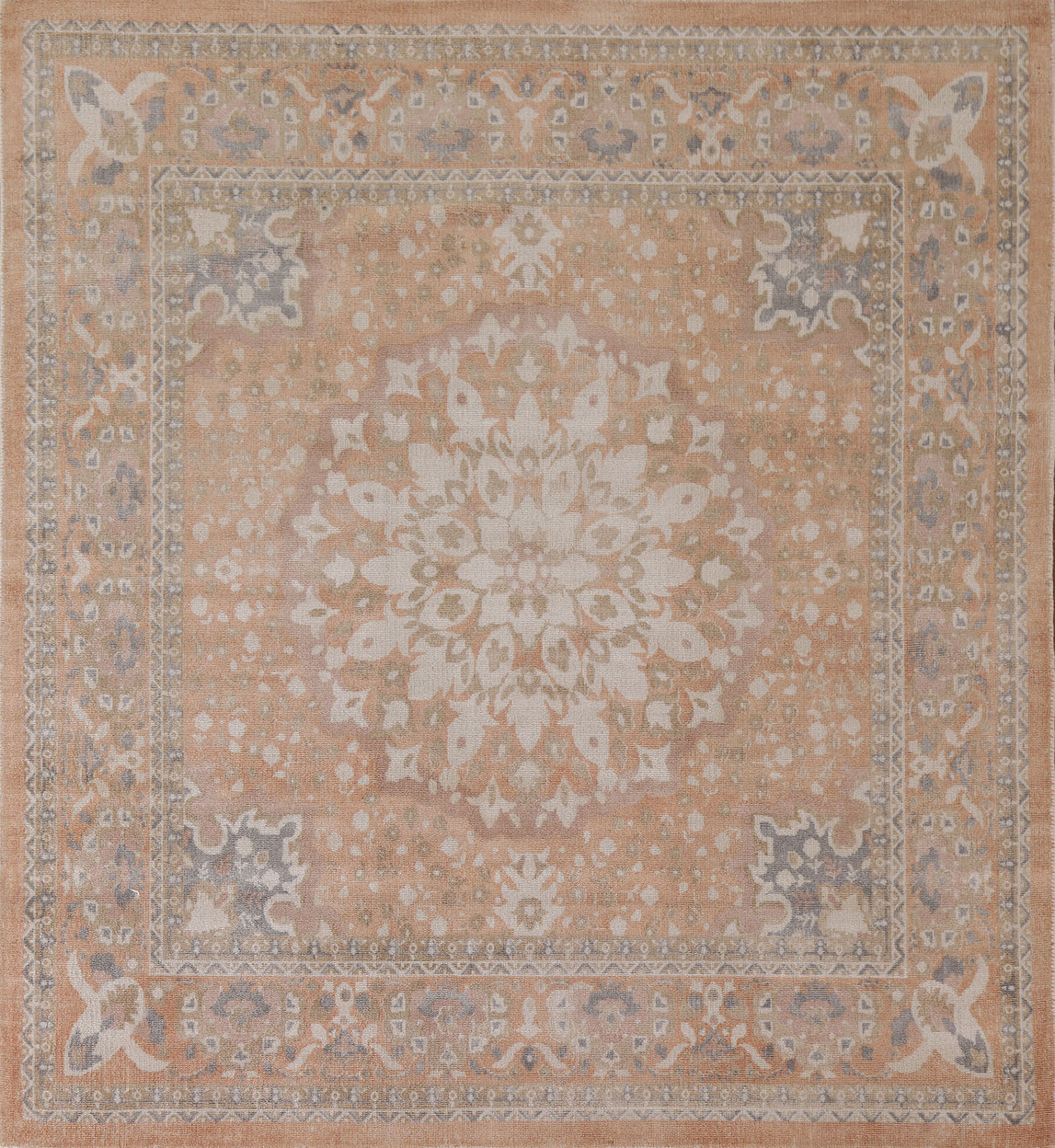 Abstract Square Area Rug 6x6