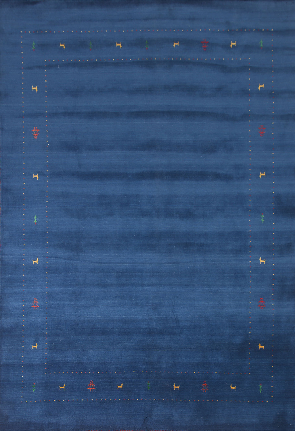 Navy Blue Gabbeh Indian Area Rug 8x10