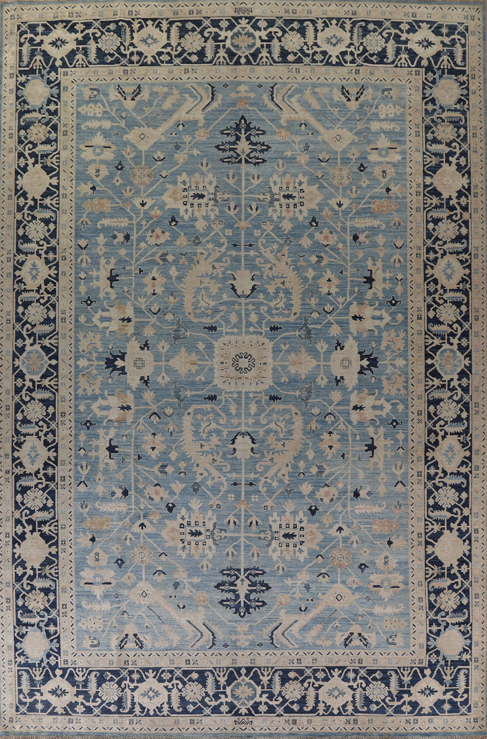 Light Blue Sultanabad Ziegler Large Area Rug 10x14