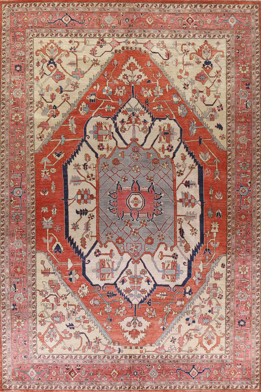 Vegetable Dye Heriz Serapi Large Area Rug 10x14