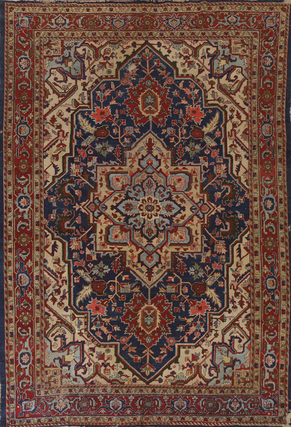 Antique Vegetable Dye Tabriz Persian Area Rug 8x11