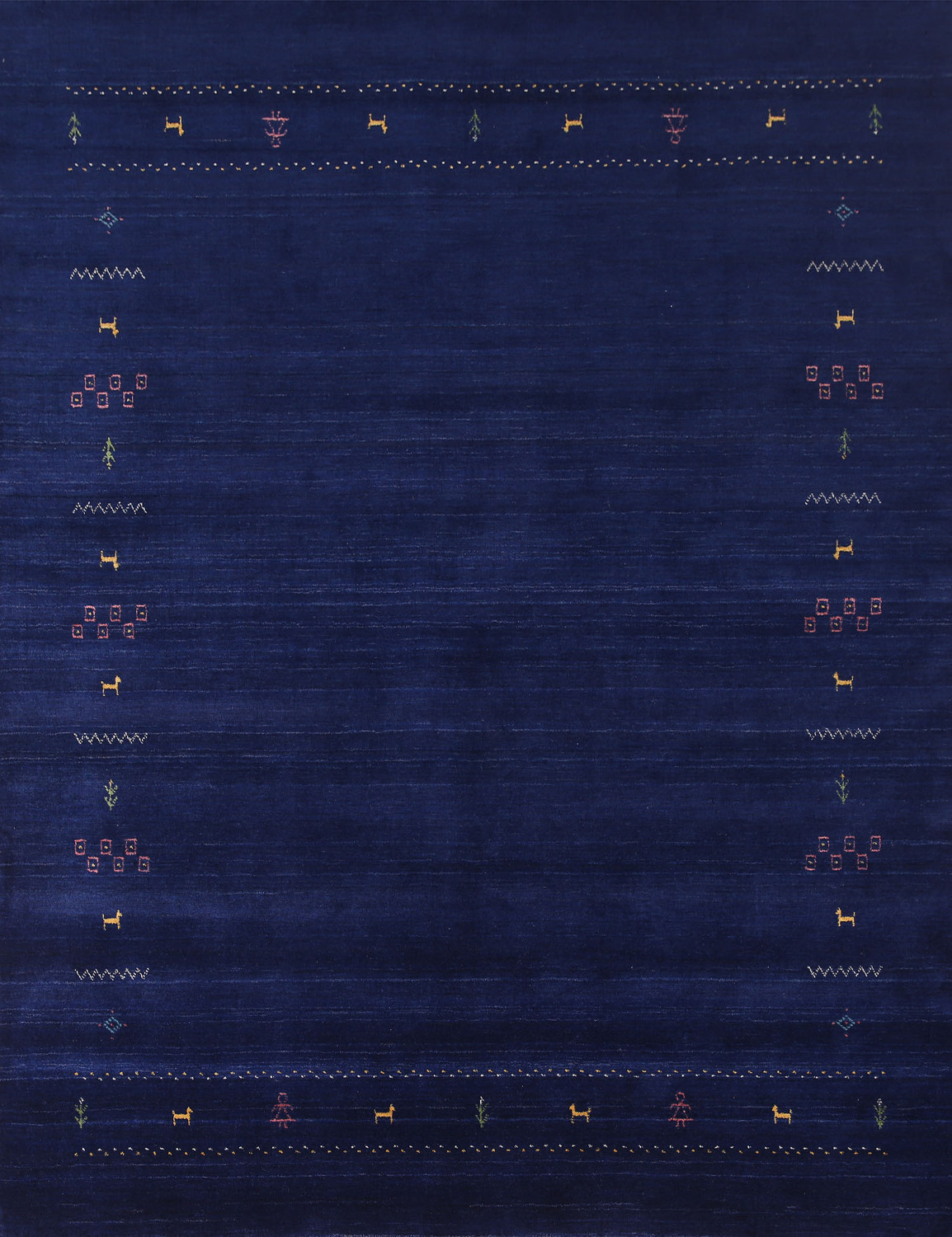 Navy Blue Gabbeh Indian Area Rug 8x10