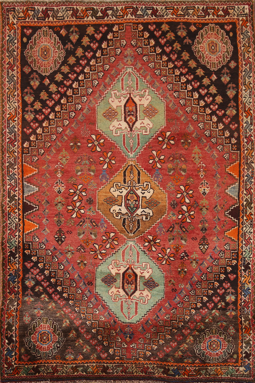 Vegetable Dye Abadeh Persian Rug 4x6