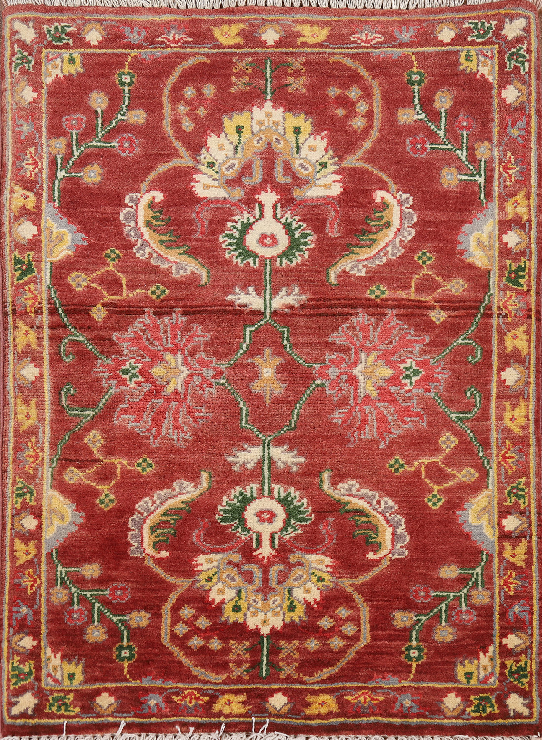Handmade Floral Kazak Oriental Foyer Rug 2x3