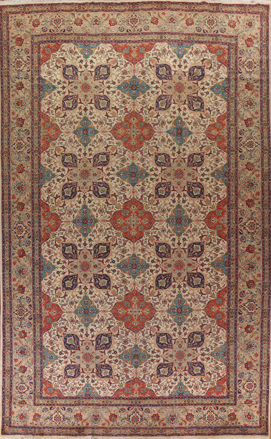 Vegetable Dye Tabriz Large Persian Rug 10x16