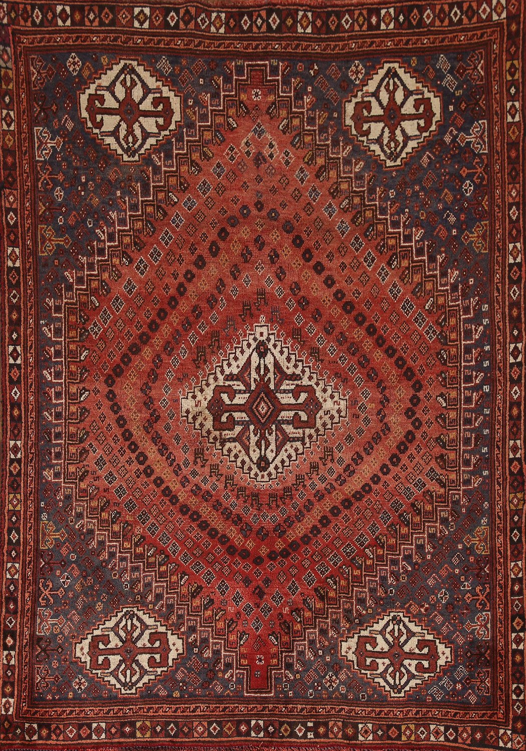 Geometric Qashqai Persian Rug 5x7