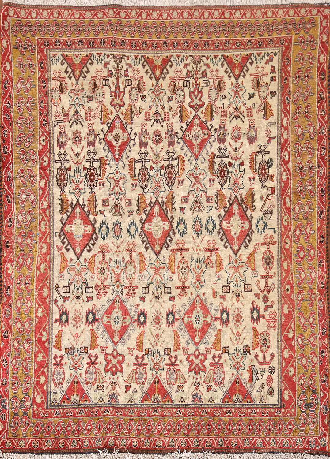 Vegetable Dye Shiraz Kashkoli Persian Rug 3x5