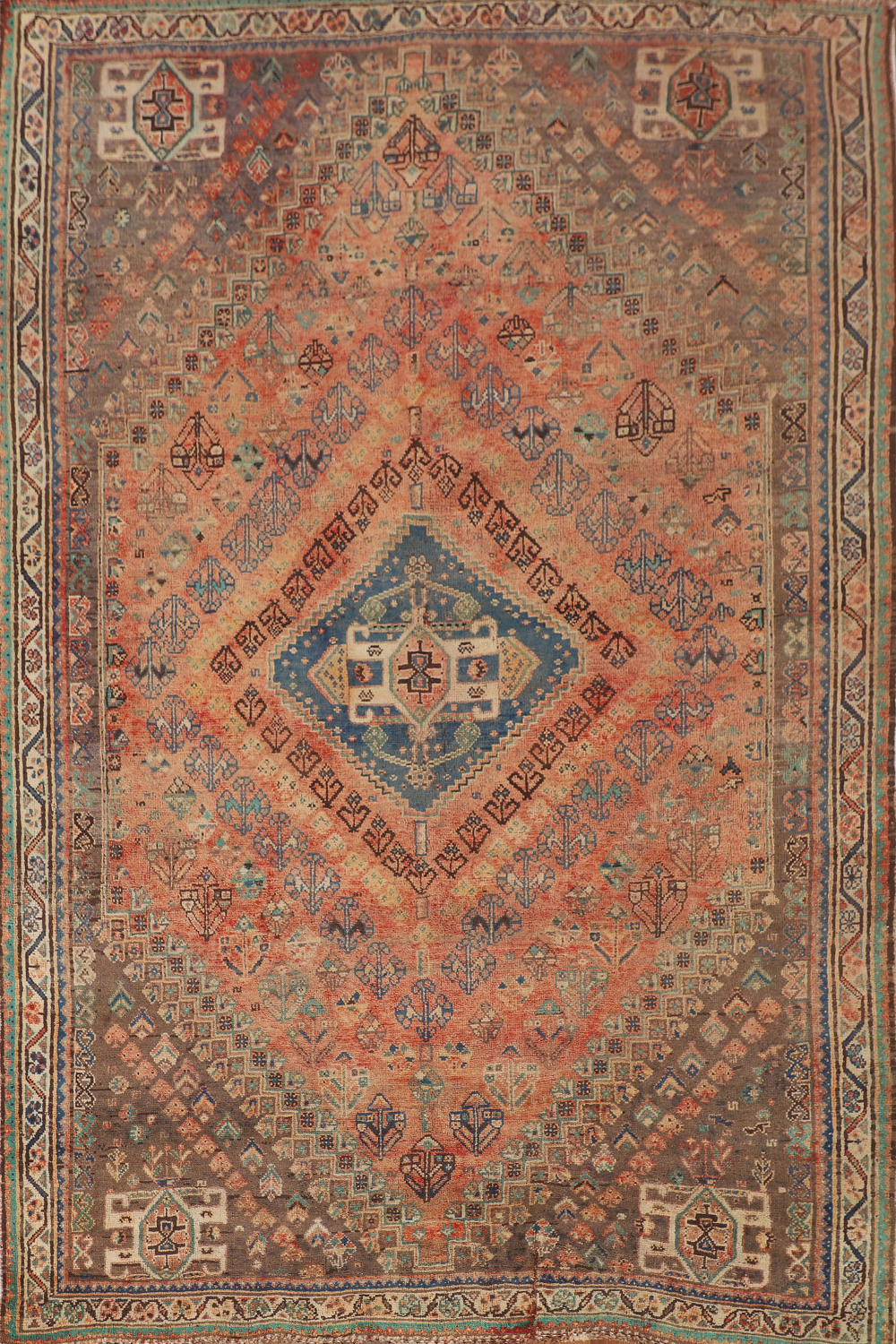 Handmade Wool Qashqai Persian Area Rug 6x8