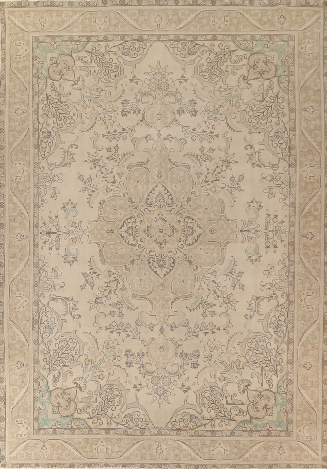 Distressed Tabriz Persian Area Rug 10x13