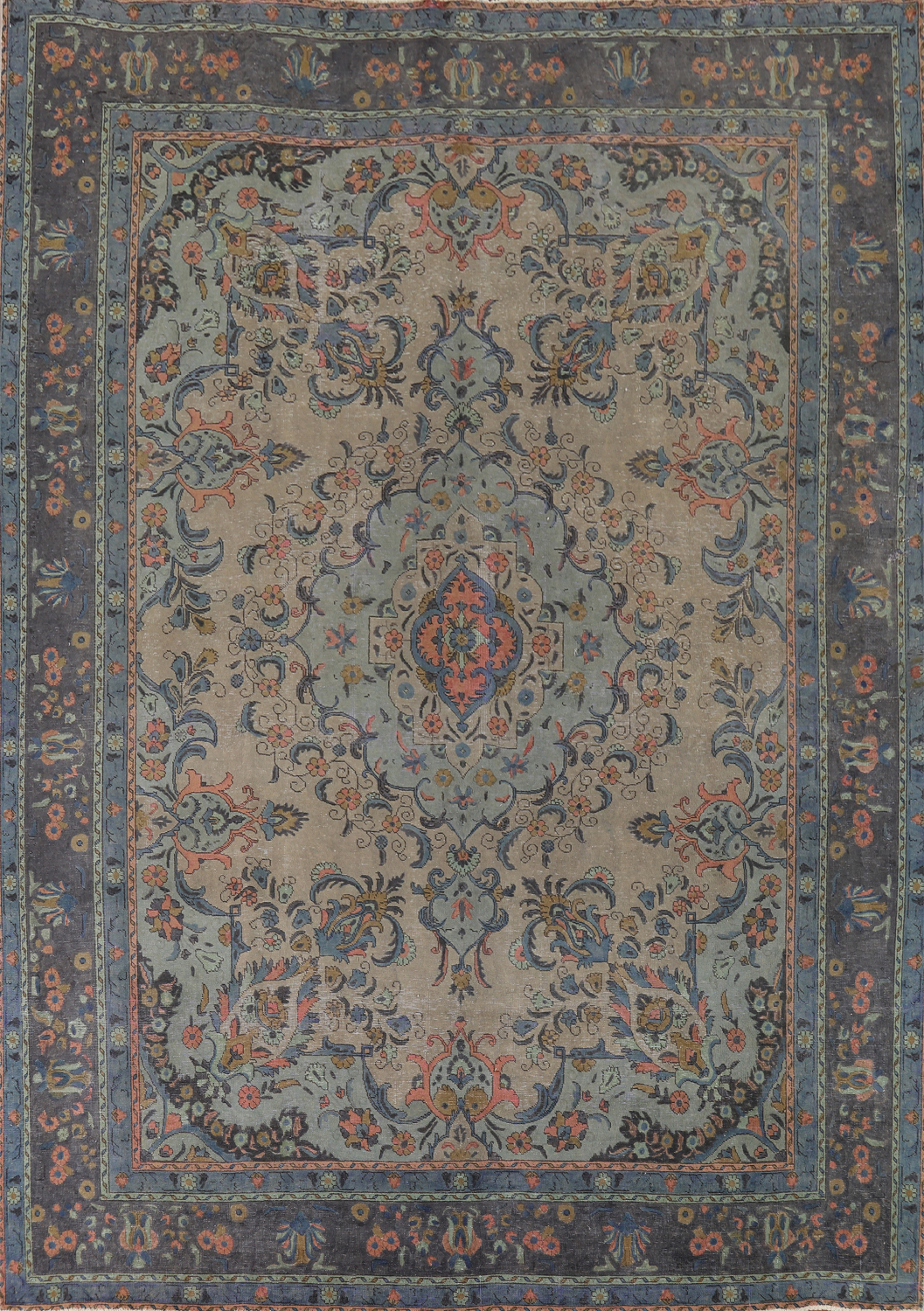 Handmade Brown Tabriz Persian Area Rug 10x12