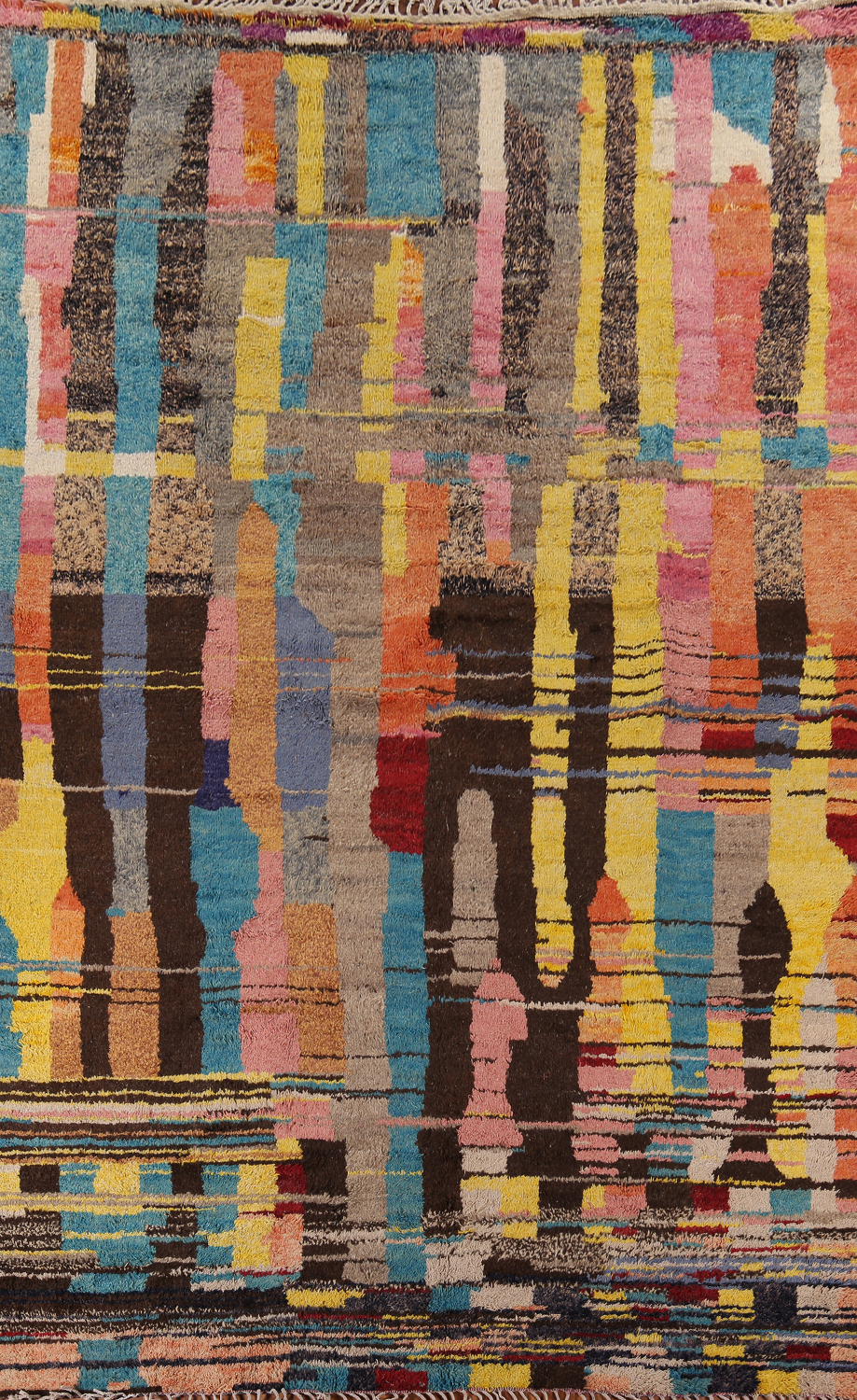 Abstract Plush Moroccan Oriental Large Rug 10x14