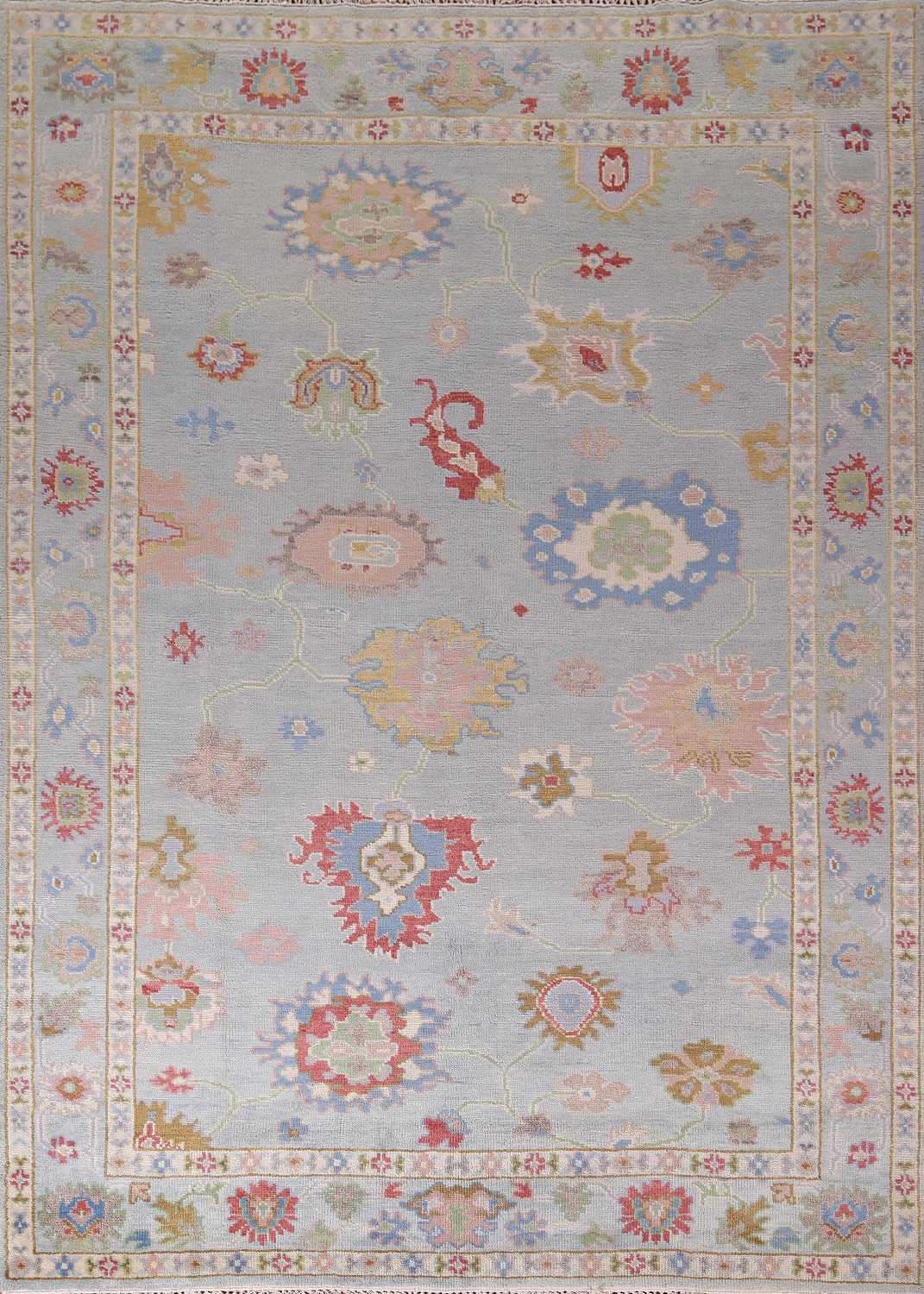 AllOver Light Blue Oushak Oriental Area Rug 9x12