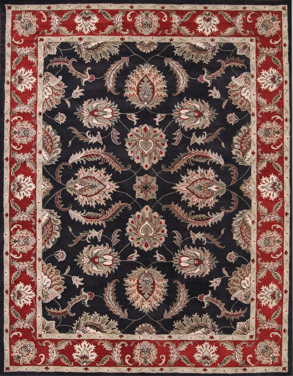 Black Square 10x10 Oushak Agra Oriental Area Rug
