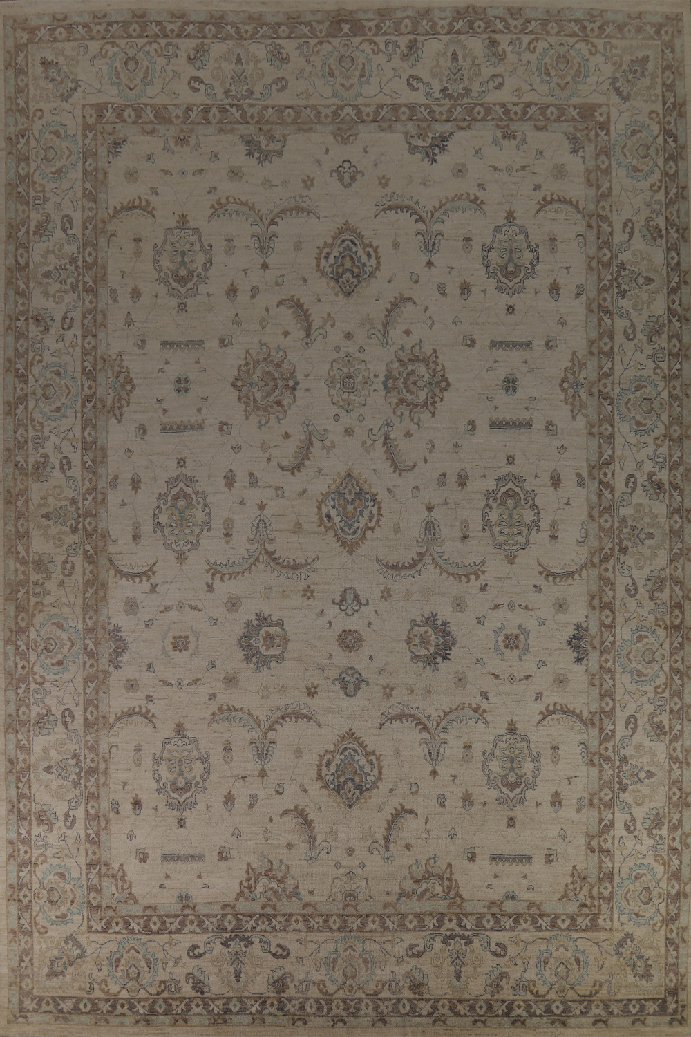 Vegetable Dye Oushak Turkish Large Rug 12x16