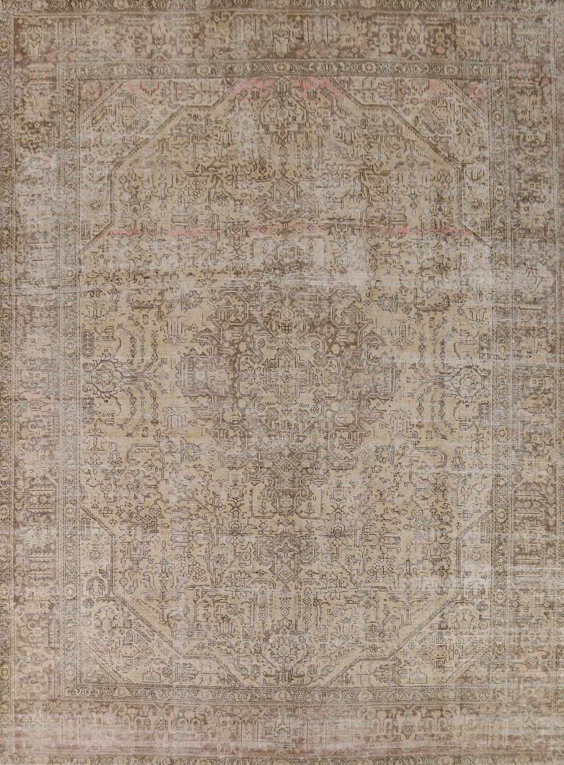 Geometric Wool Tabriz Persian Area Rug 10x12