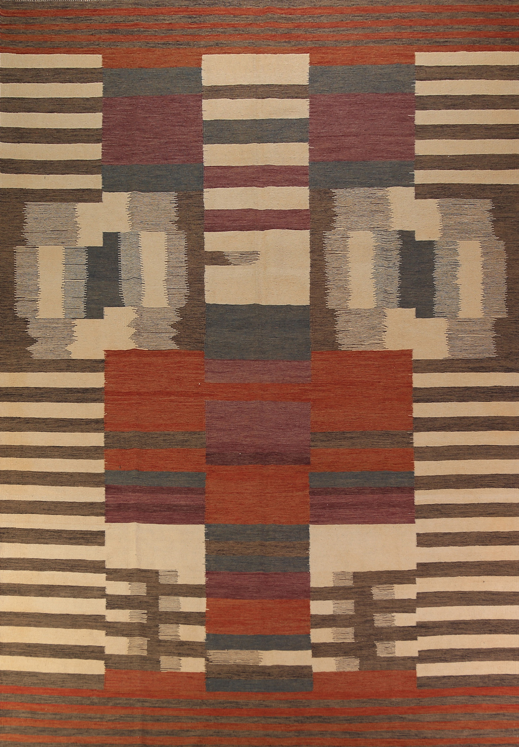 Nomadic Wool Kilim Oriental Large Rug 10x14