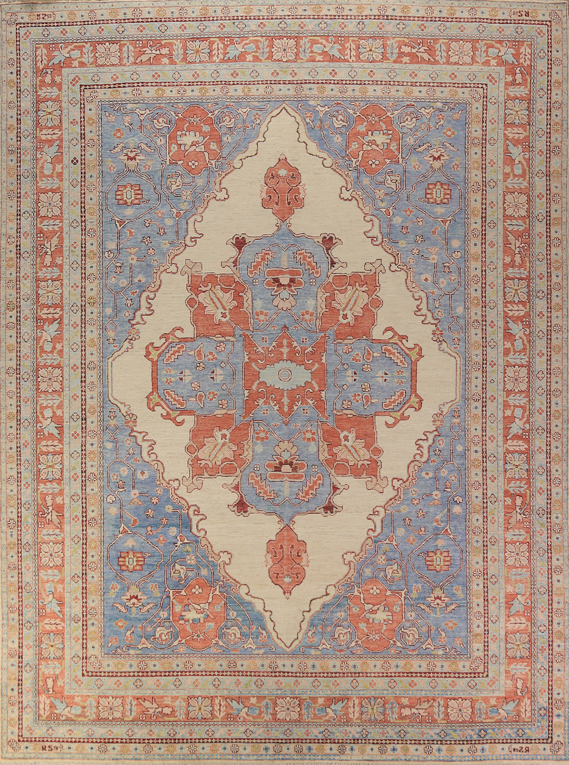 Vegetable Dye Heriz Serapi Oriental Area Rug 10x13