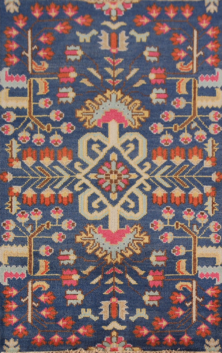 AllOver Blue Oushak Indian Foyer Rug 3x5