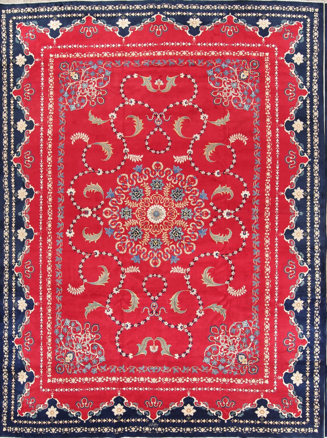 Masterpiece Vegetable Dye 11x14 Kashan Persian Area Rug
