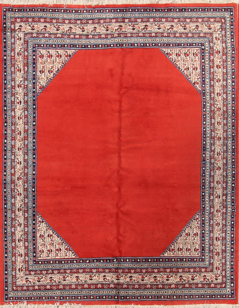 Red Botemir Mahal Persian Area Rug 7x9