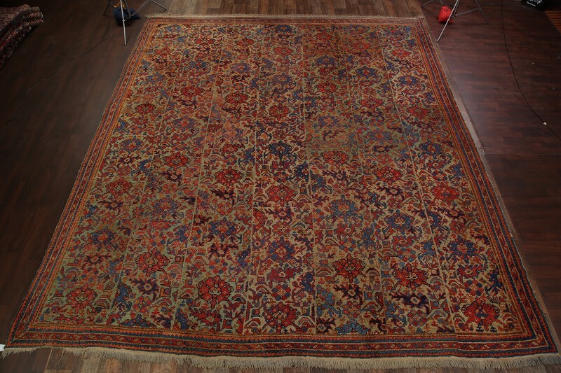 Pre1900 Antique Oushak Turkish Large Rug 14x16