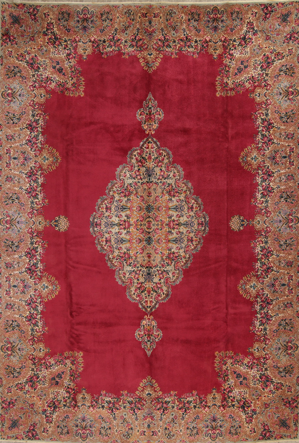 Floral Red Karastan Oriental 10x14 Wool Area Rug