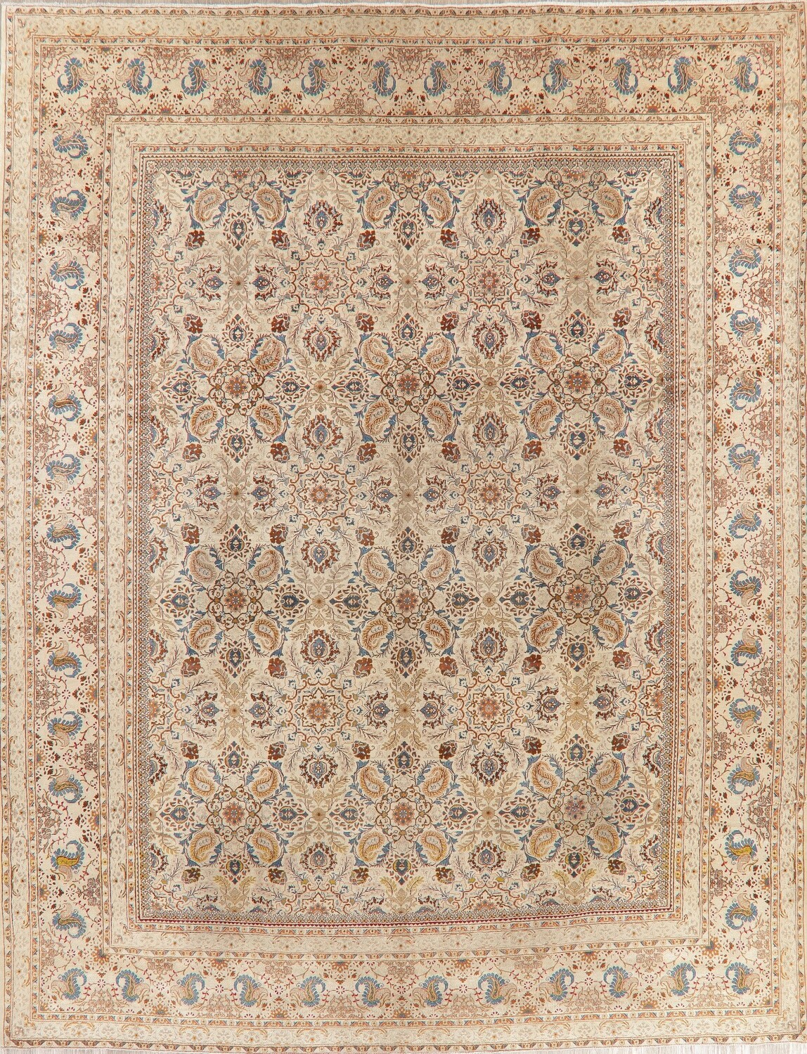 Antique Floral Kashan Persian Area Wool Rug 11x13