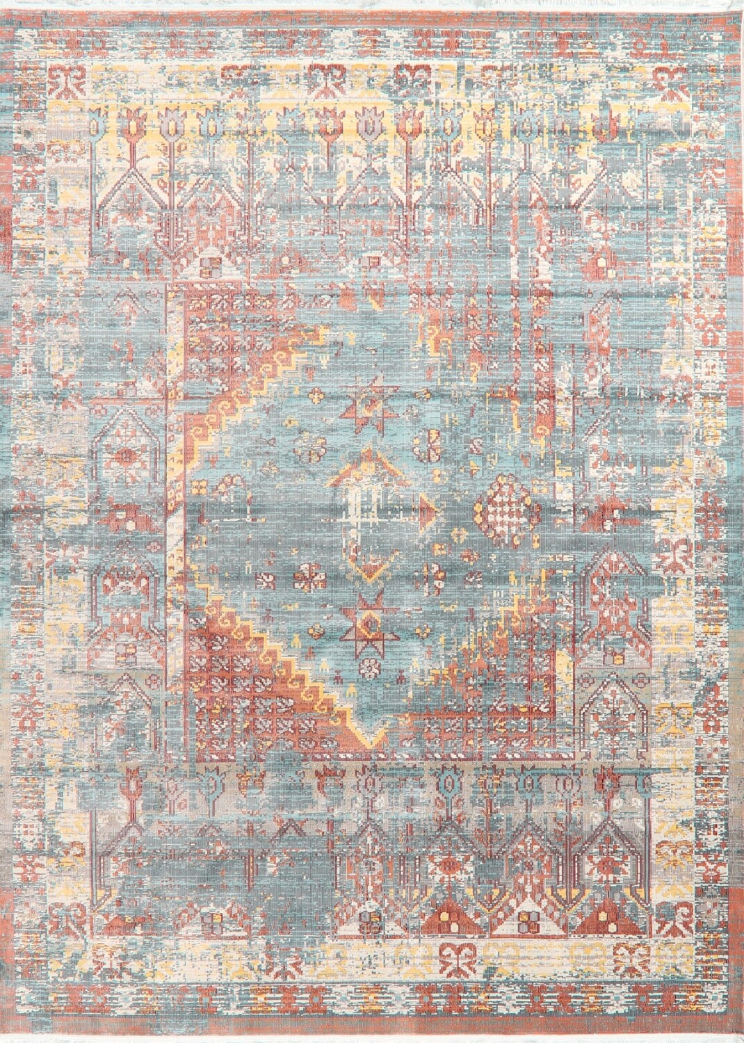 Vintage Style Distressed HeatSet Area Rugs