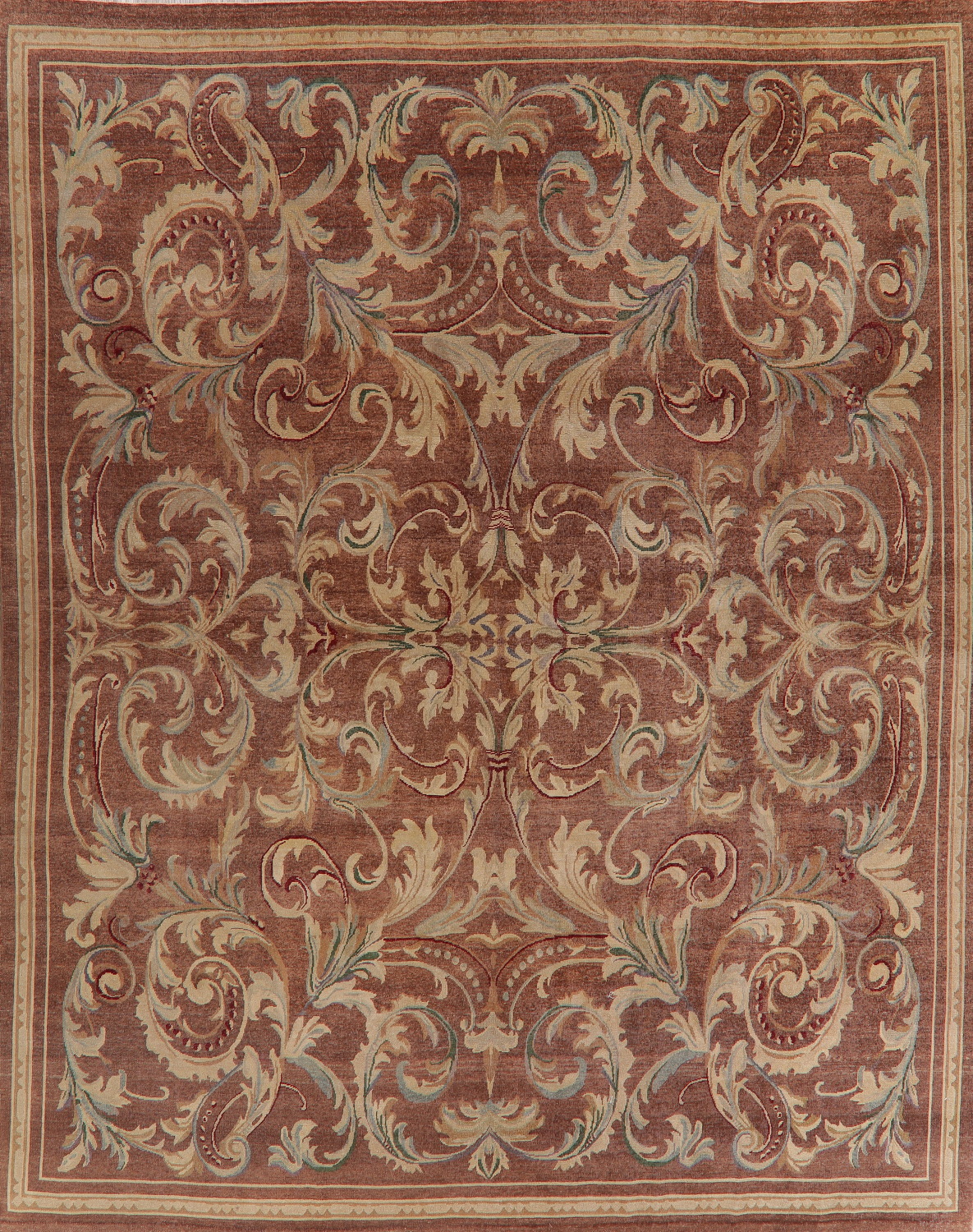 Antique Floral Aubusson French Area Rug 12x15 Large