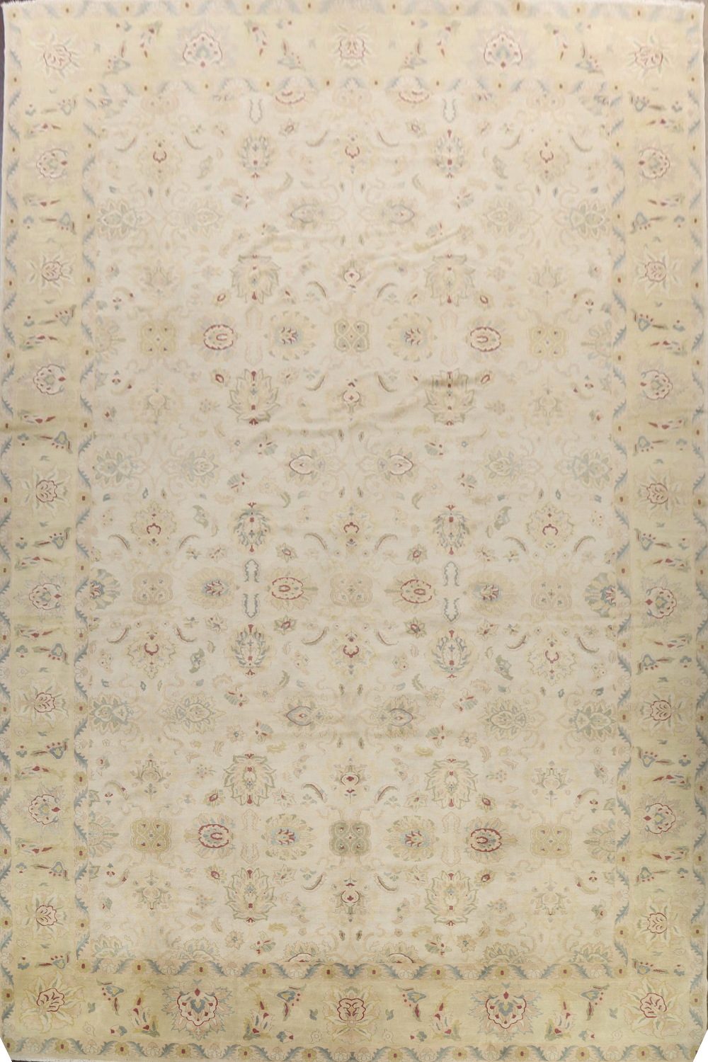 Vegetable Dye Floral Oushak Egyptian Area Rug 14x20