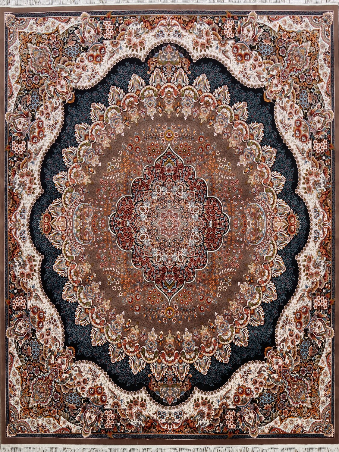 Floral Tabriz Turkish Area Rug 10x10 Square