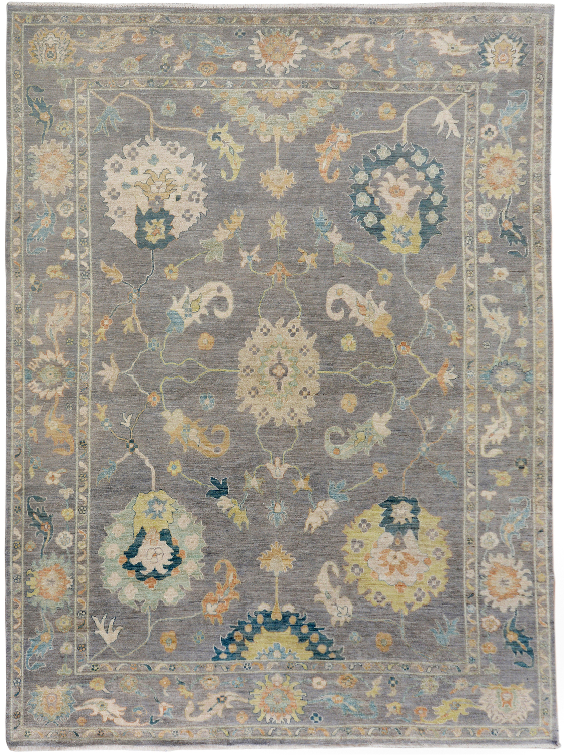 Floral Oushak Turkish Area Rug 10x14