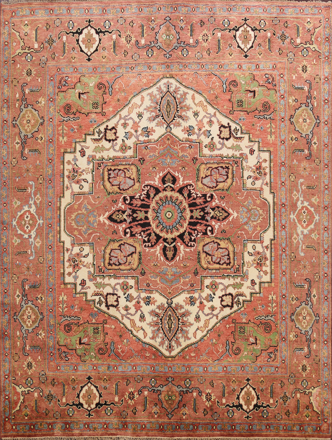 Heriz Oriental Area Rug 10x10 Square