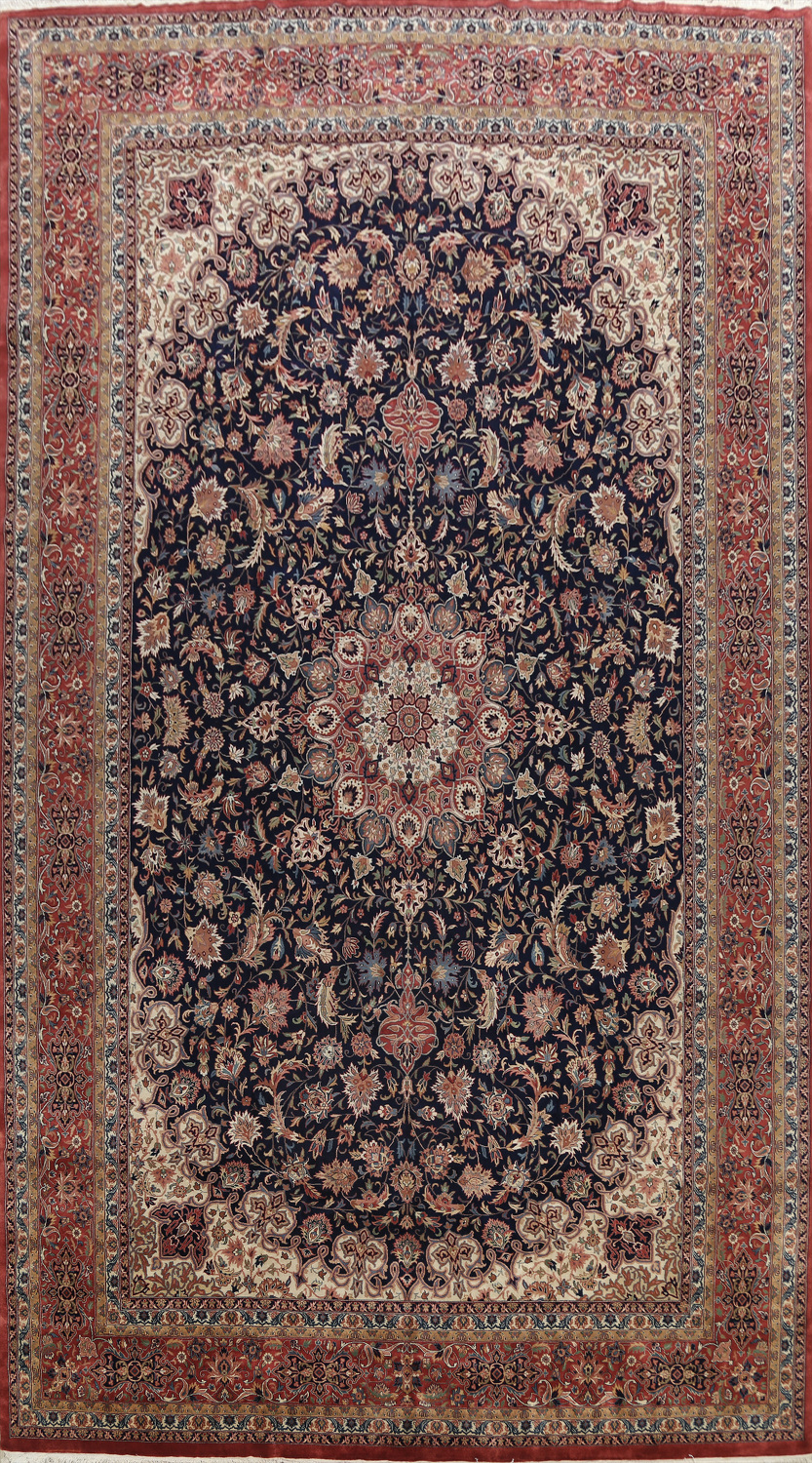 Large Vegetable Dye Isfahan Persian Area Rug 12x18