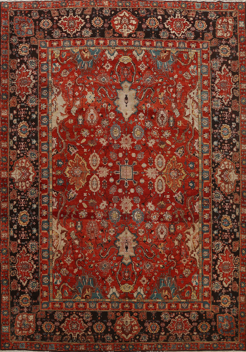 100 Vegetable Dye Heriz Serapi Persian Area Rug 10x12