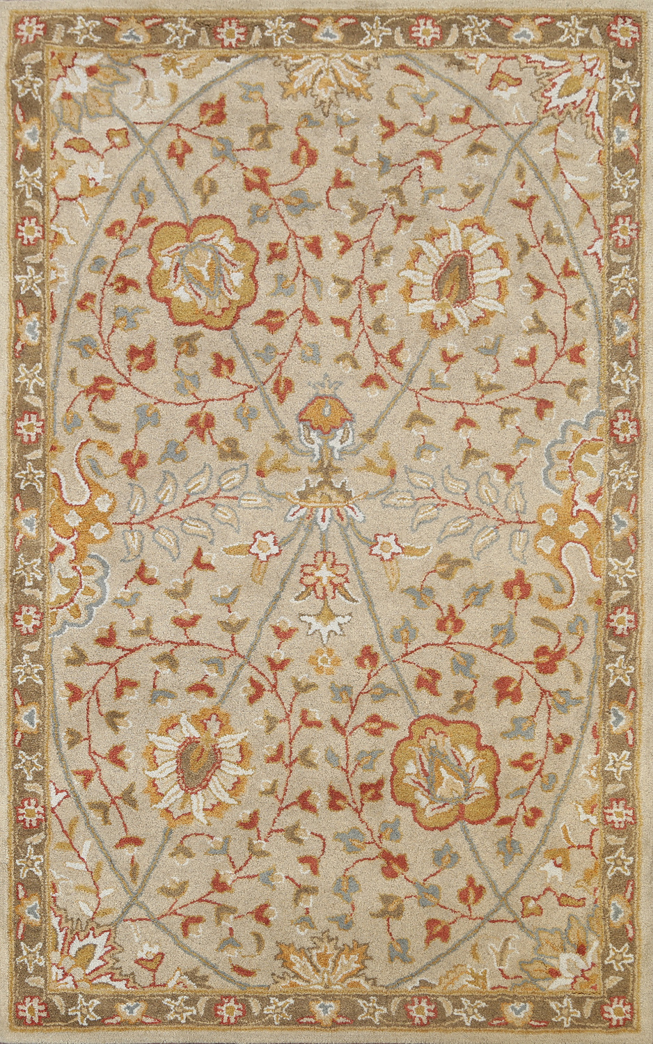 HandTufted Floral Area Rug 5x8